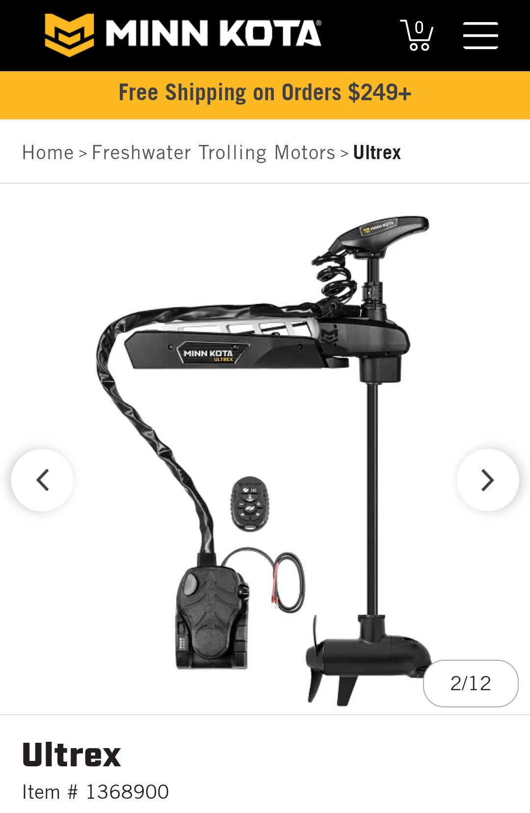 Minn kota ultrex quest 45" 24-36v